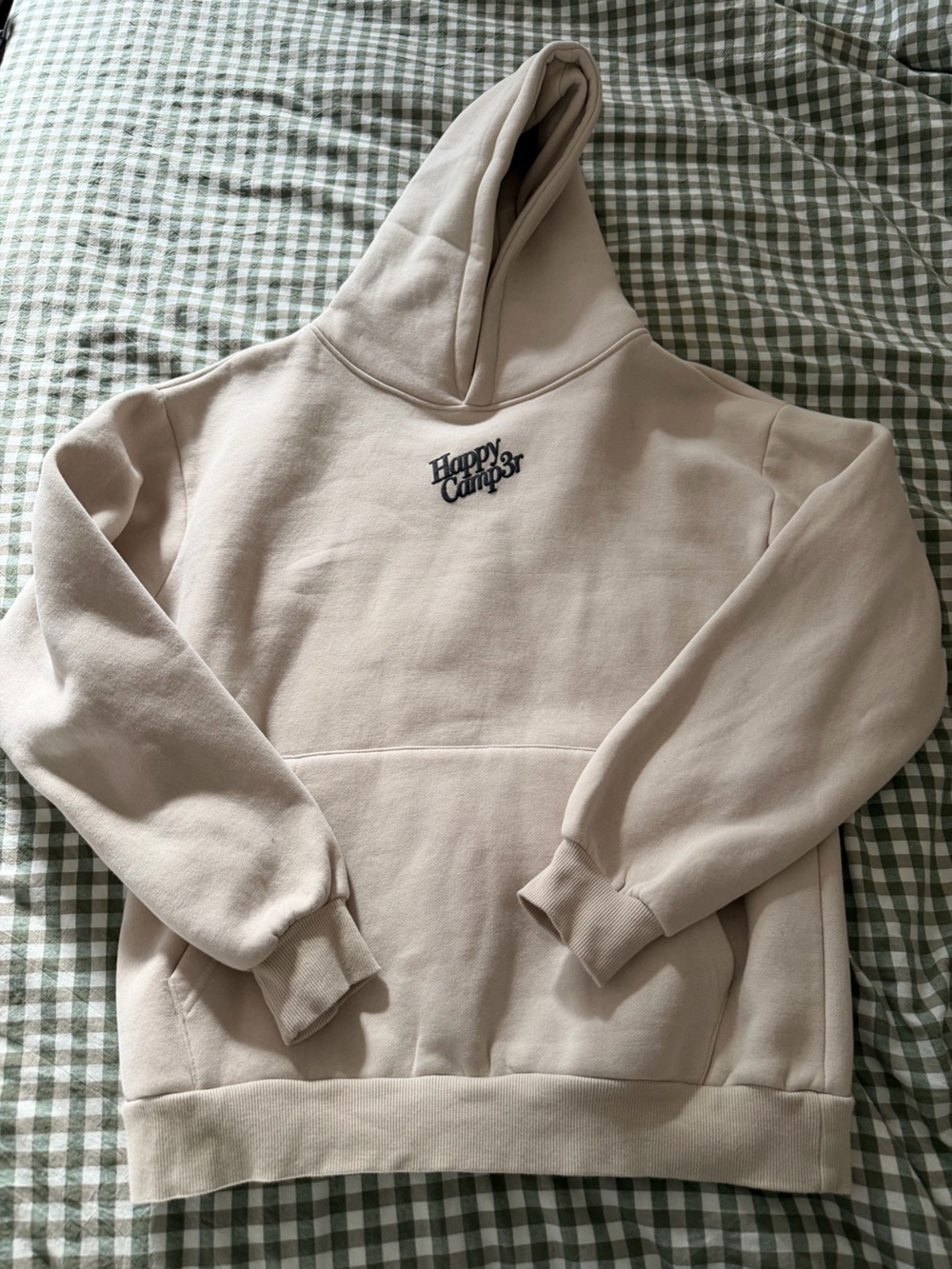 Happy Camp3r Small Cream Hoodie